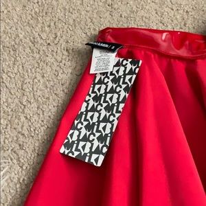 Blackmilk red PVC skater skirt